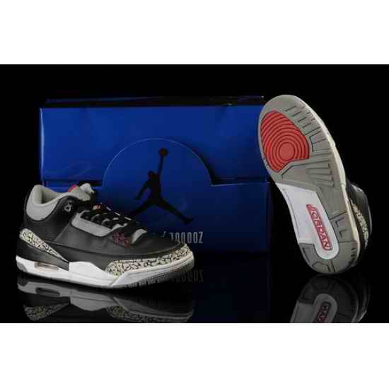 Air Jordan 3 Shoes 2013 Womens New Style Black Grey Red